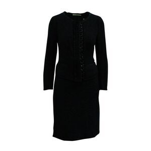Prada Boucle Skirt Suit in Black Viscose